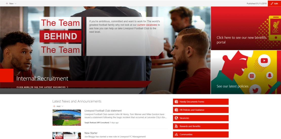 Liverpool FC HR Portal