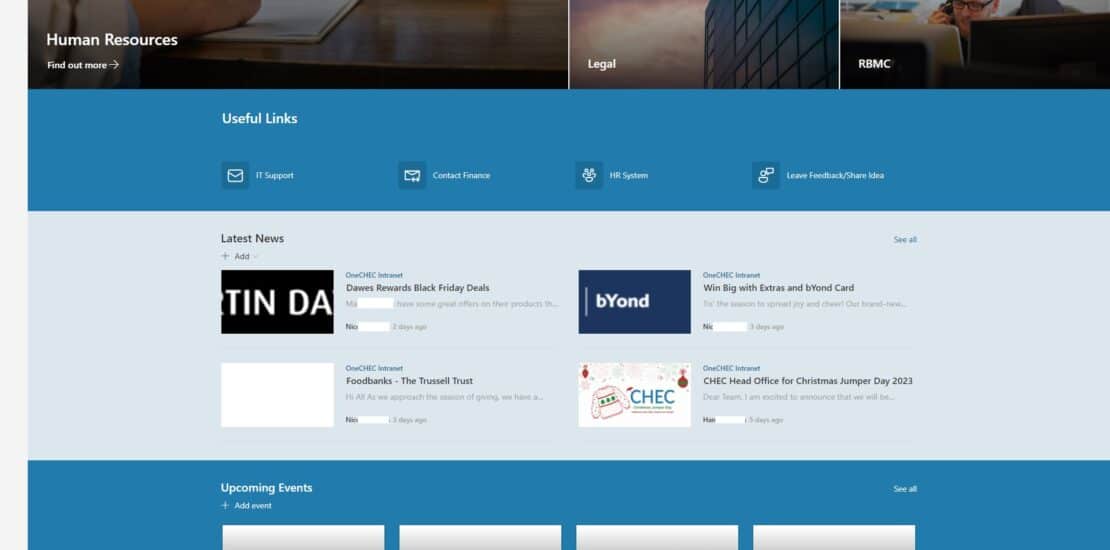 CHEC SharePoint Intranet