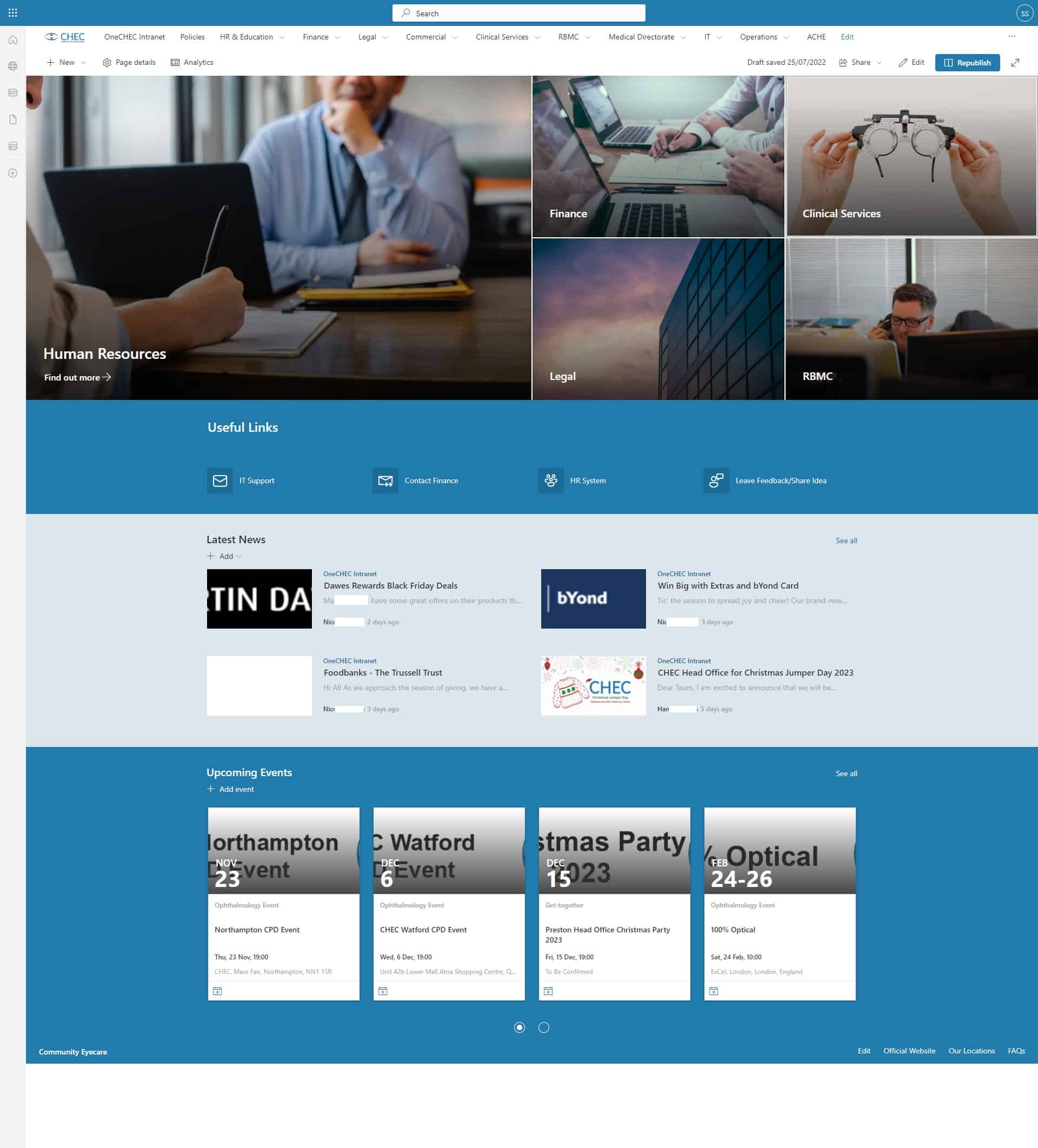 CHEC SharePoint Intranet