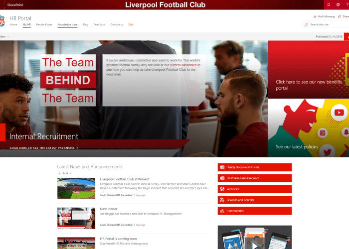 Liverpool FC HR Portal